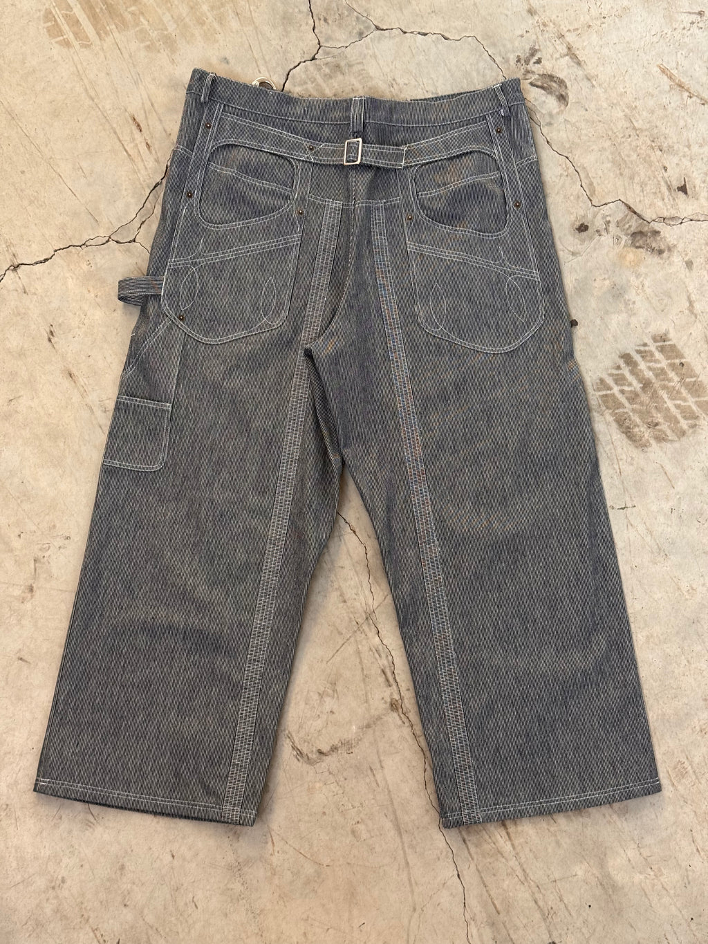 Pantalones denim a rayas