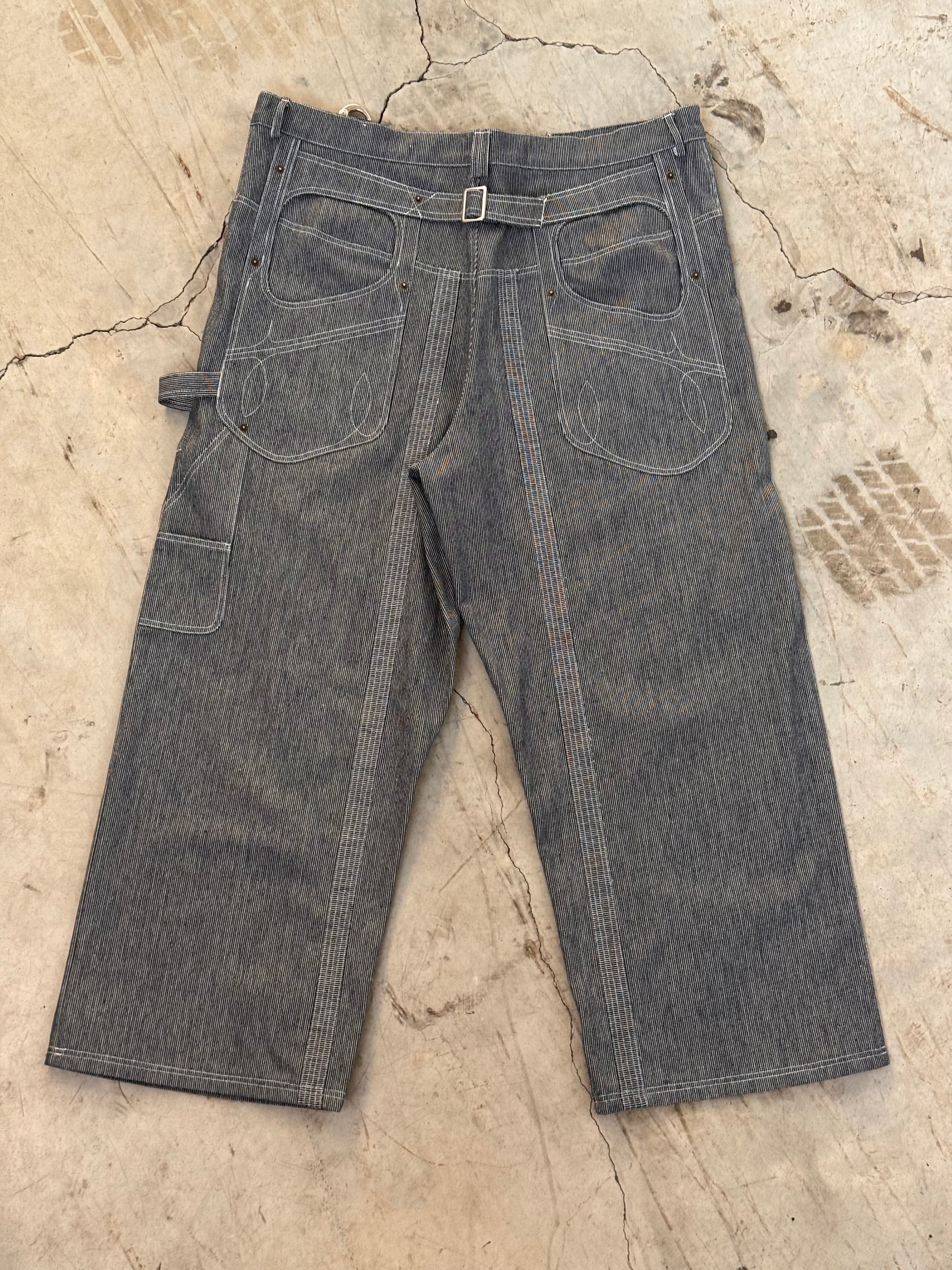 Pantalones denim a rayas