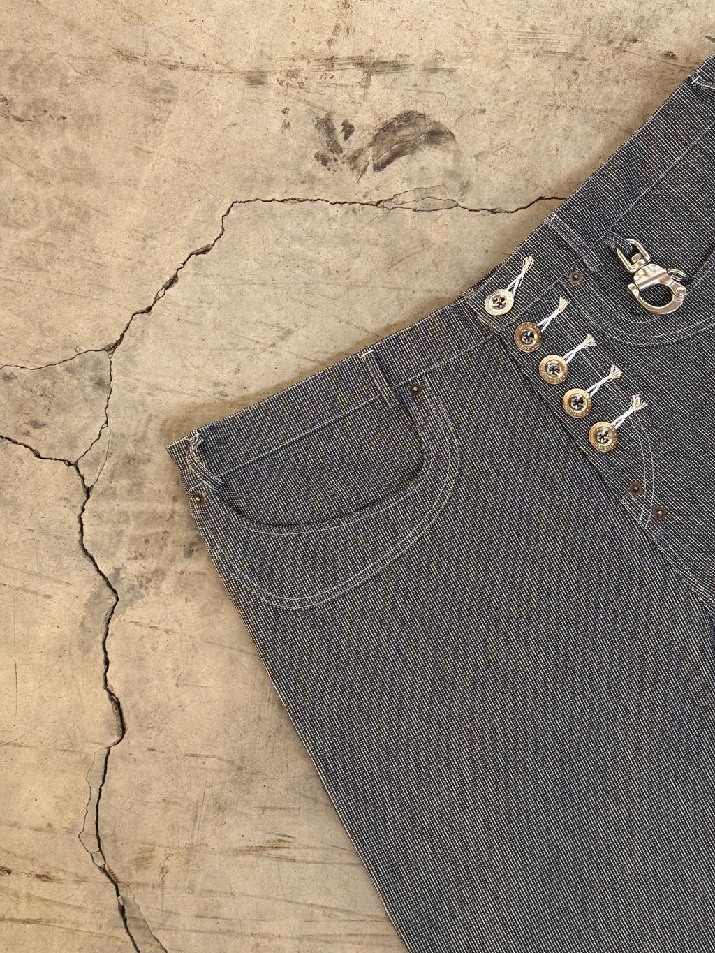 Pantalones denim a rayas
