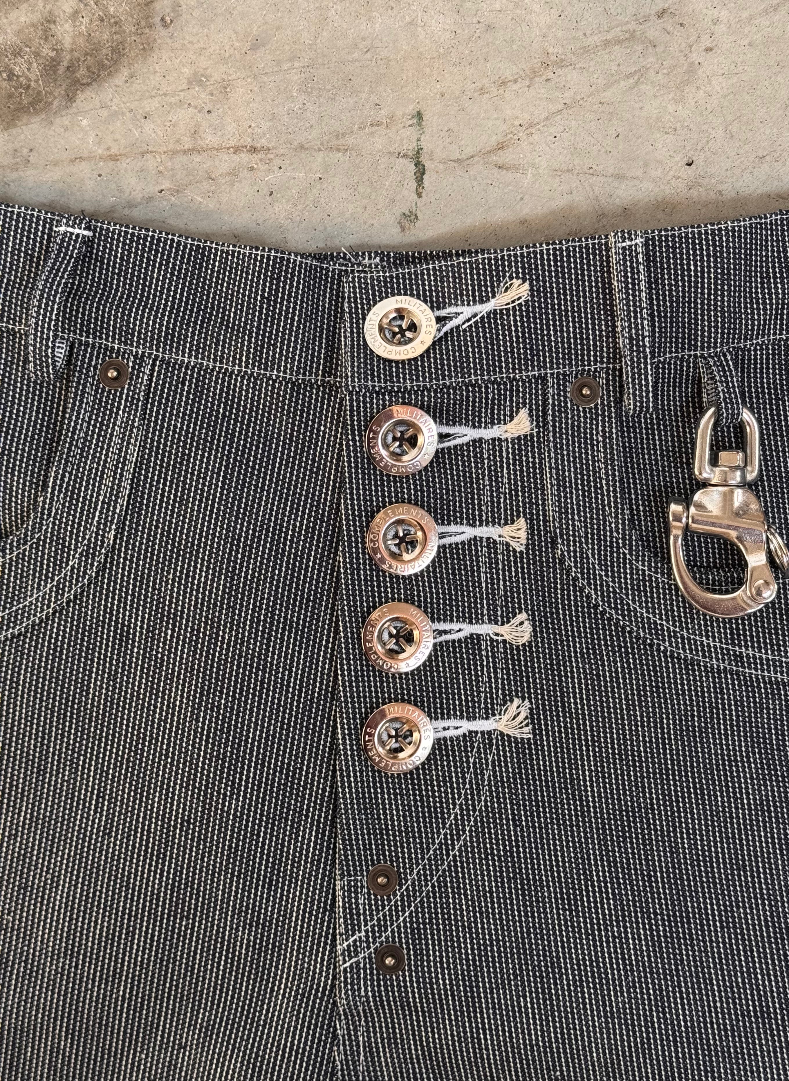 Pantalones denim a rayas
